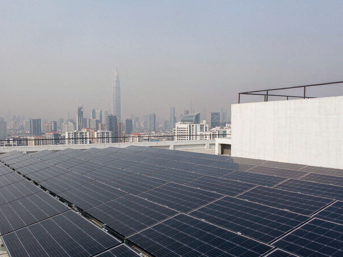 Solar PPA Kenya: Nairobi office rooftop with a commercial solar array