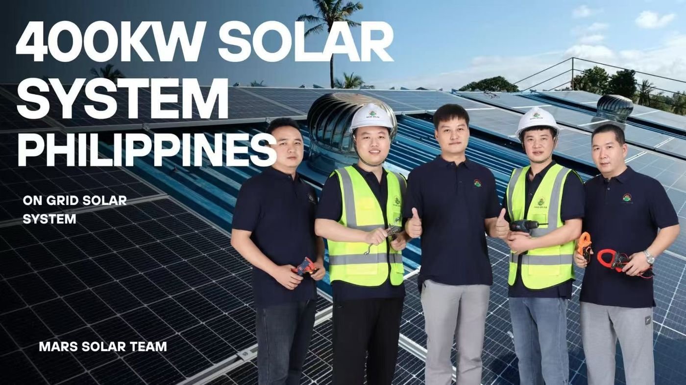 400kW commercial solar power system on a Philippine factory rooftop
