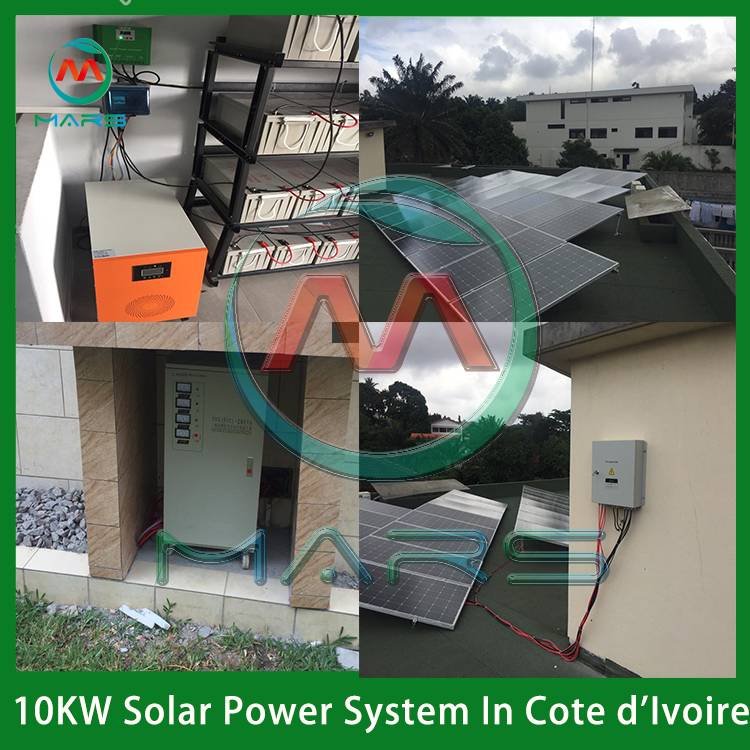 10kW solar system wiring, inverter and BMS detail during factory quality control