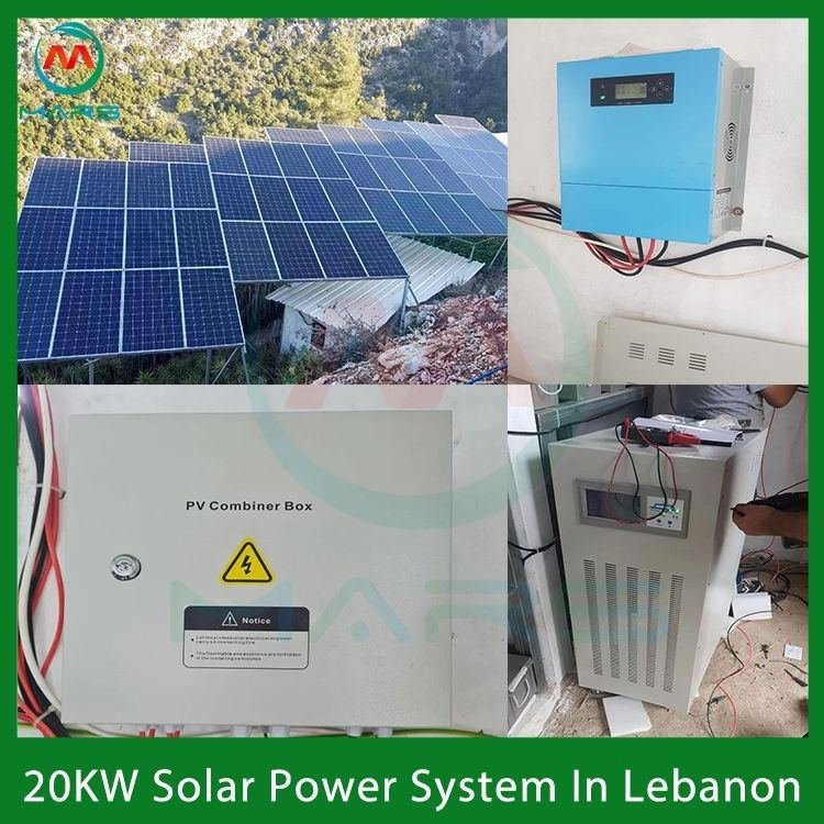 20kW solar system wiring, inverter and BMS detail during factory quality control