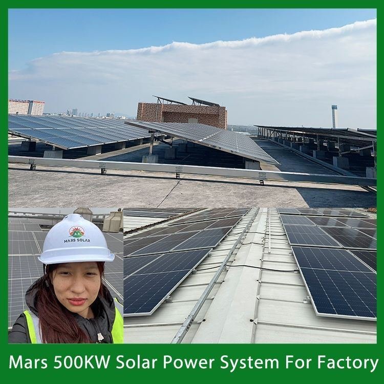 500kW solar system wiring, inverter and BMS detail during factory quality control