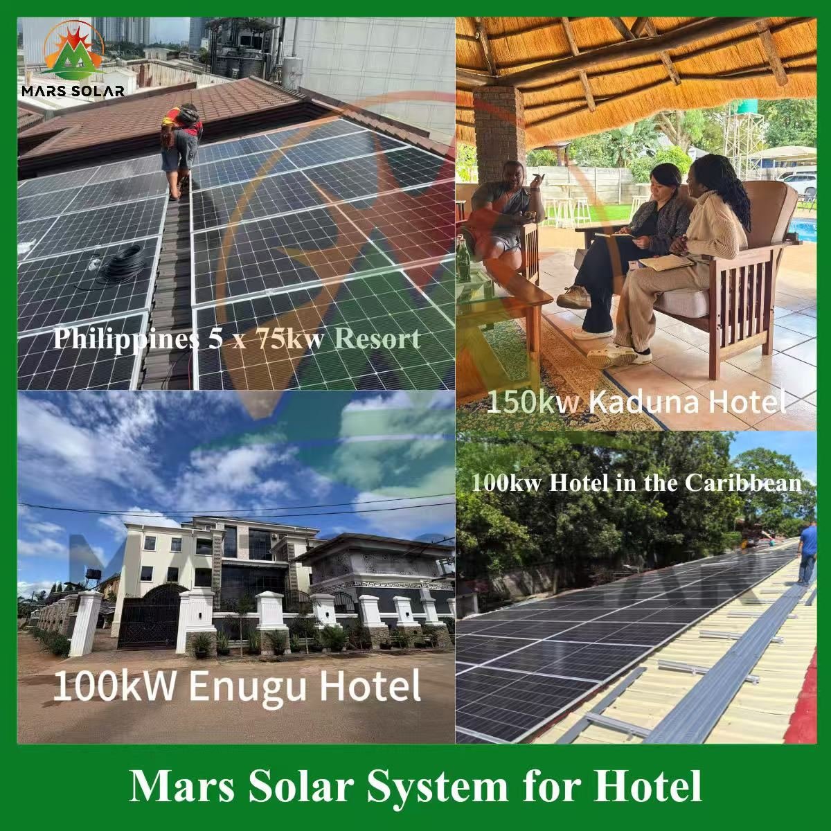 Mars Solar hotel solar system solution for resorts and hotels