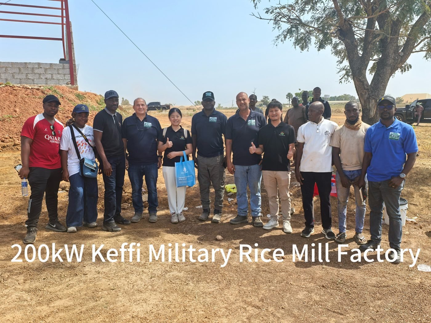 200kW Keffi Military Rice Mill Factory — ground array of a solar system for rice mill in Nigeria