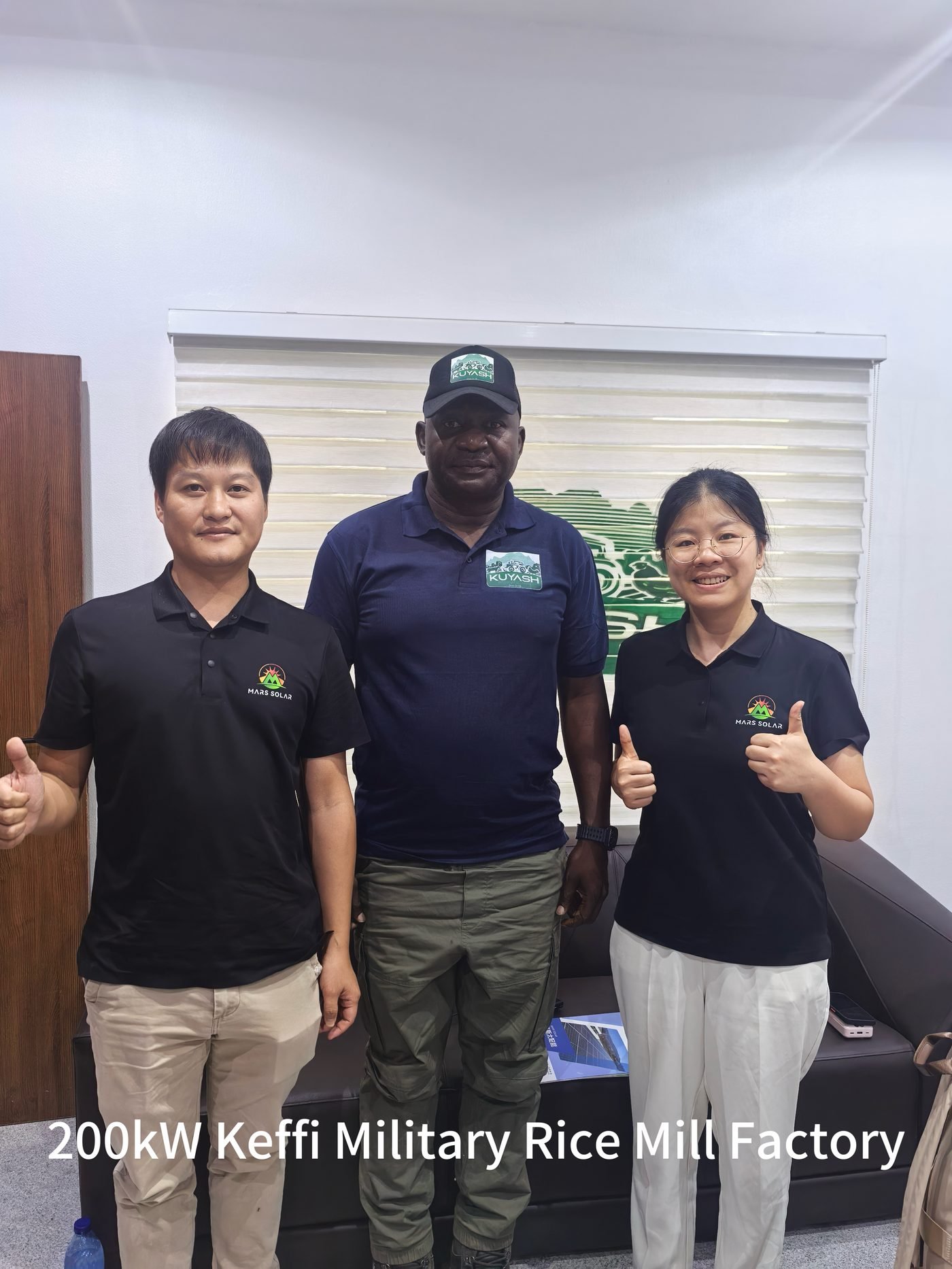 Handover meeting at the 200kW Keffi Military Rice Mill Factory — solar system for rice mill, Nigeria